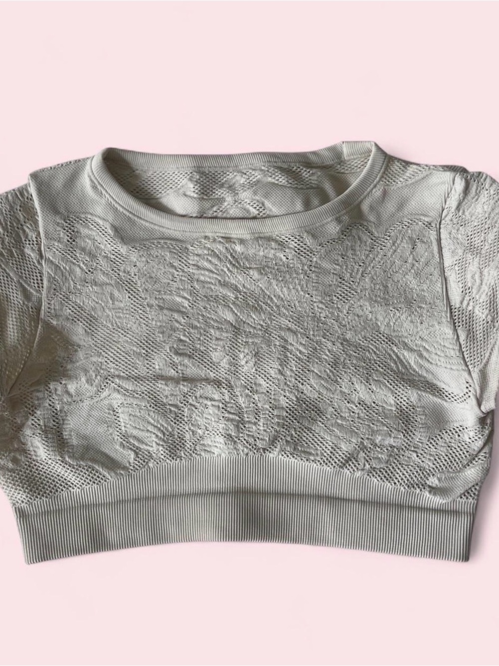 Urban Outfitters White Lace-Knit Crop Top